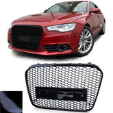 NEU Wabengrill Kühlergrill ohne Emblem Schwarz Glanz für Audi A6 C7 4G 10-14